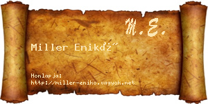 Miller Enikő névjegykártya