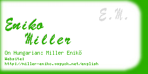 eniko miller business card